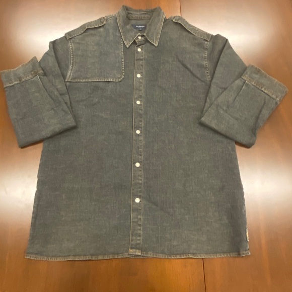 Dark green Burberry denim shirt